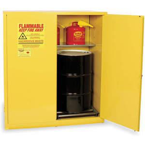 EAGLE HAZ1955 Hazardous Waste Cabinet Vertical 110 Gallon Yellow | AC9VKV 3KN50