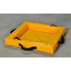 EAGLE T8001 Quik-Deploy SpillNest,10 Gallon, 2 ft x 2 ft x 4 In, Yellow | AG8DJN