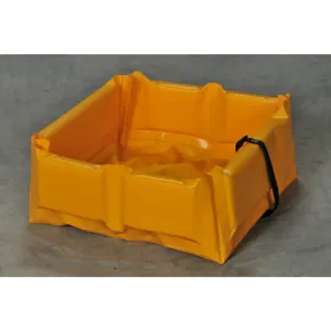 EAGLE T8001FS Quik-Deploy SpillNest,15 Gallon, 2 ft x 2 ft x 6 In, Yellow | AG8DJV