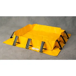 EAGLE T8401 Spill Berm, 4 ft x 4 ft x 8 In, Yellow | AG8DNP