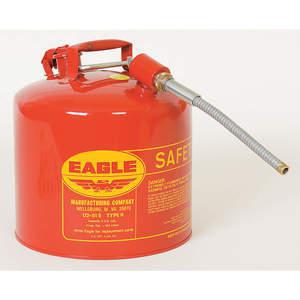 EAGLE U251SX5 Gas Can 5 Gallon Red Galvanised Steel | AB4WUU 20GY45