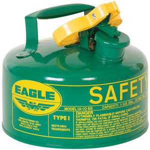 EAGLE UI-10-SG Type I Safety Can 1 Gallon Green 8 Inch Height | AD2DTK 3NKJ6