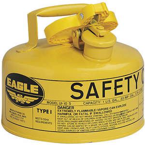 EAGLE UI-10-SY Type I Safety Can 1 Gallon Yellow 8 Inch Height | AD2DTL 3NKJ7