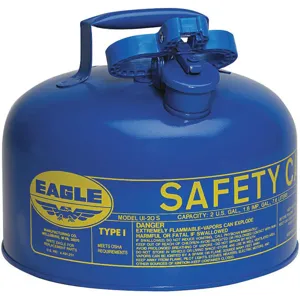 EAGLE UI-20-SB 2-Gallon Safety Can, Type 1, Galvanised Steel, Blue | AD2DTM 3NKJ8