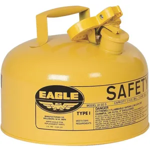 EAGLE UI-20-SY Type I Safety Can 2 Gallon Yellow 9-1/2 Inch Height | AD2DTP 3NKK1