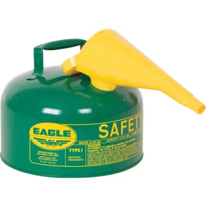 EAGLE UI-20FSG Type I Safety Can 2 Gallon Green 9-1/2 H | AA7HRV 15Z006