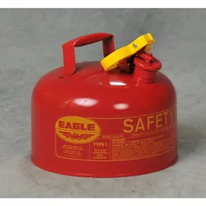 EAGLE UI-25-S Type I Metal Safety Can, 11-1/4 In Dia x 10 In H, 2-1/2 Gallon, Red | AG8DFM