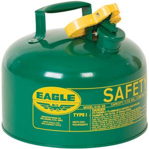 EAGLE UI-25-SG Type I Metal Safety Can, 11-1/4 In Dia x 10 In H, 2-1/2 Gallon, Green | AG8DGB