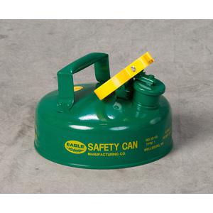 EAGLE UI-4-SG Type I Metal Safety Can, 9 In Dia x 5-5/16 In H, 2 Quart , Green | AG8DGA