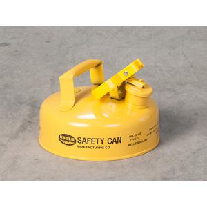 EAGLE UI-4-SY Type I Metal Safety Can, 9 In Dia x 5-5/16 In H, 2 Quart , Yellow | AG8DFQ