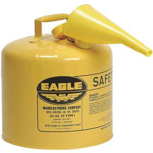 EAGLE UI-50-FSY Type I Safety Can 5 Gallon Yellow | AD2DUW 3NKR6