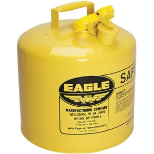 EAGLE UI-50-SY Type I Safety Can 5 Gallon Yellow 13.5in H | AD9FEE 4RF74