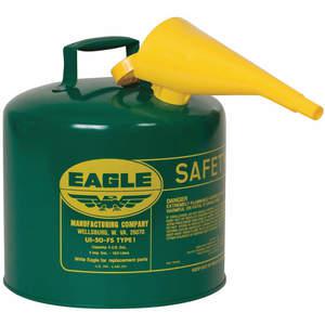 EAGLE UI-50FSG Type I Safety Can 5 Gallon Green 13-1/2 H | AA7HRW 15Z007