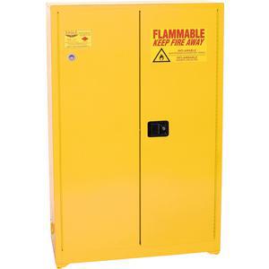 EAGLE YPI-45 Paint & Ink Safety Cabinet, 60 Gallon, Yellow, Two Door, Self Sliding Close | AG8DCU