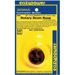 EAZYPOWER 30088 Rotary Drum Rasp 1-1/2 Inch 1 Pcs. | AF9CTC 29UH95