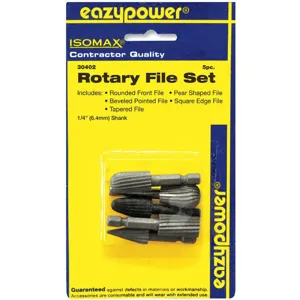 EAZYPOWER 30402 Rotary Files Set 1/4 Inch 5 Pcs. | AF9CTM 29UJ05