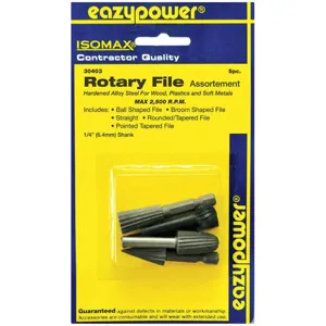 EAZYPOWER 30403 Rotary Files Set 1/4 Inch 5 Pcs. | AF9CTN 29UJ06