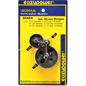 EAZYPOWER 30454 Rotary Drum Rasp 3/4 Inch 3 Pcs. | AF9CTT 29UJ10