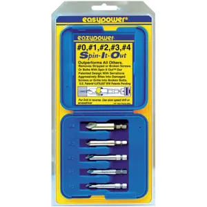 EAZYPOWER 82681 Damaged Screw Remover No.0 To No.4 - Pack Of 5 | AD4PTV 42W487