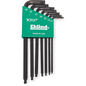 EKLIND 10007 Ball End Torx Key Set T10 - T40 L-shaped | AC9QKR 3JA13