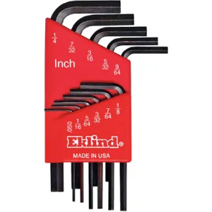 EKLIND 10111 Hex Key Set 0.050 - 1/4 Inch L-shaped | AE4LTD 5LM61