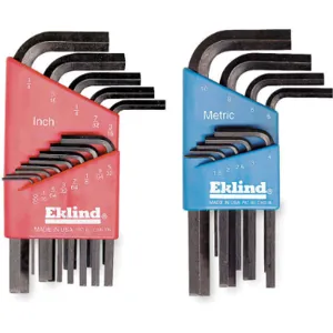 EKLIND 11122 Hex Key Set 0.050 - 10mm L-shaped Short | AA7FPN 15W997