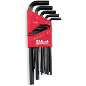 EKLIND 11222 Hex Key Set 0.050 - 10mm L-shaped Long | AA7FPQ 15W999