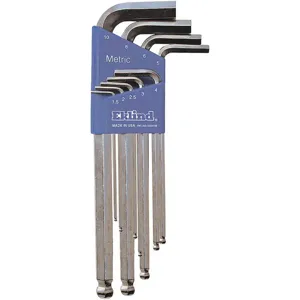 EKLIND 13709 Ball End Hex Key Set 1.5 - 10mm L-shaped | AE2LPM 4YCN8