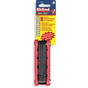 EKLIND 25919 Ball End Hex Key Set 5/64-1/4 Inch Fold-up | AE4LUA 5LM86