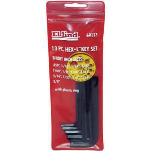 EKLIND 69113 Hex Key Set 0.050-3/8 Inch L-shaped Short | AD9EBF 4RB80