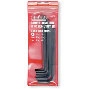 EKLIND 90100 Tamper Resistant Hex Key Set 3/32-3/8 In | AE4LUQ 5LN02