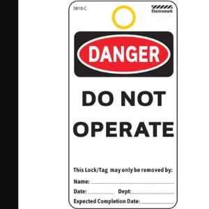 ELECTROMARK 5010C Danger Tag 5-3/4 x 3 Inch Cardstock - Pack Of 25 | AF4HDJ 8WY98