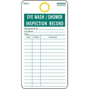 ELECTROMARK 5508C Eye Wash/shower Inspection Received Tag - Pack Of 25 | AF4KBU 8Z511