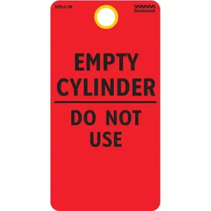 ELECTROMARK 5515CFR Tag Empty Cylinder Red 25 Pk | AF3PCF 8AD20