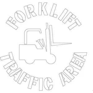 ELECTROMARK S476 Floor Stencil Forklift Traffic Area Poly | AD2VXB 3VAD8