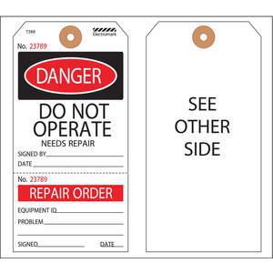 ELECTROMARK T389 Danger Tag 5-3/4 x 2-7/8 Inch - Pack Of 100 | AD2WEP 3VCV7