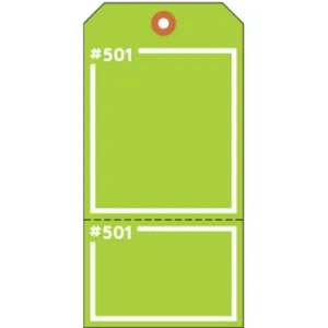 ELECTROMARK T399FG Blank Tag 5-3/4 x 2-7/8 Inch Green - Pack Of 100 | AD2WFA 3VCW9