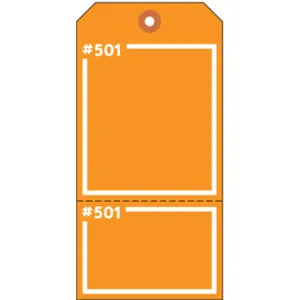 ELECTROMARK T399FO Blank Tag 5-3/4 x 2-7/8 Inch Orange - Pack Of 100 | AD2WFB 3VCX1