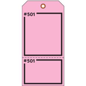 ELECTROMARK T399FP Blank Tag 5-3/4 x 2-7/8 Inch Pink - Pack Of 100 | AD2WFC 3VCX2