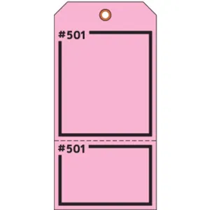 ELECTROMARK T399FP Blank Tag 5-3/4 x 2-7/8 Inch Pink - Pack Of 100 | AD2WFC 3VCX2