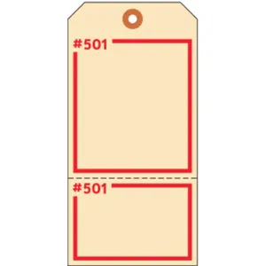 ELECTROMARK T399MN Blank Tag 5-3/4 x 2-7/8 Inch Tan - Pack Of 100 | AD2WFE 3VCX5