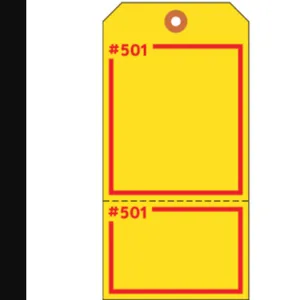 ELECTROMARK T399YL Blank Tag 5-3/4 x 2-7/8 Inch Yellow - Pack Of 100 | AD2WFG 3VCX7