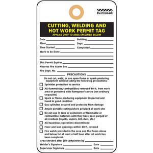 ELECTROMARK T408C Pmt Tag 5-3/4 x 3 Inch Black And Yellow/white - Pack Of 25 | AF4BAP 8NH76