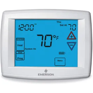 EMERSON 1F95-1280 Touchscreen Thermostat 4h 2c 7 Day Programmable | AD9QRX 4UFV3