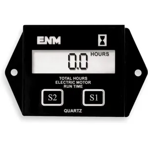 ENM MT101R Motor Hour Meter Lcd Rectangular | AC2YXL 2PAZ6