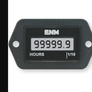 ENM T1120EB Hour Meter Lcd 2-hole Rectangular | AC2YWV 2PAW9