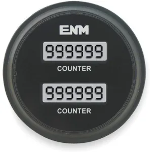 ENM T39AA Hour Meter Lcd 2.33 Inch Flush Round | AC2YWZ 2PAX6