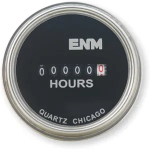 ENM T40A4507 Hour Meter Electrical Steel 2.31in Round | AC2YWC 2PAR8