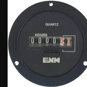 ENM T55A2A Hour Meter Electrical 2.68in 3-hole Round | AC2YWG 2PAT4