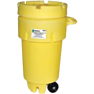 ENPAC 1259-YE Overpack / Salvage Drum, Wheeled, 50 Gallon Spill Capacity | AD9JYF 4TAJ3